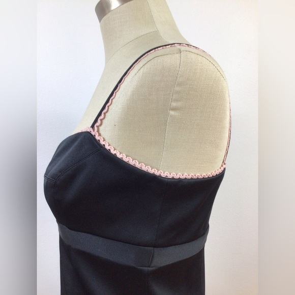Laundry By Shelli Segal Little Black Dress Pink Trim, sz 8 - Picture 13 of 16